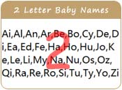 2 Letter Baby Names